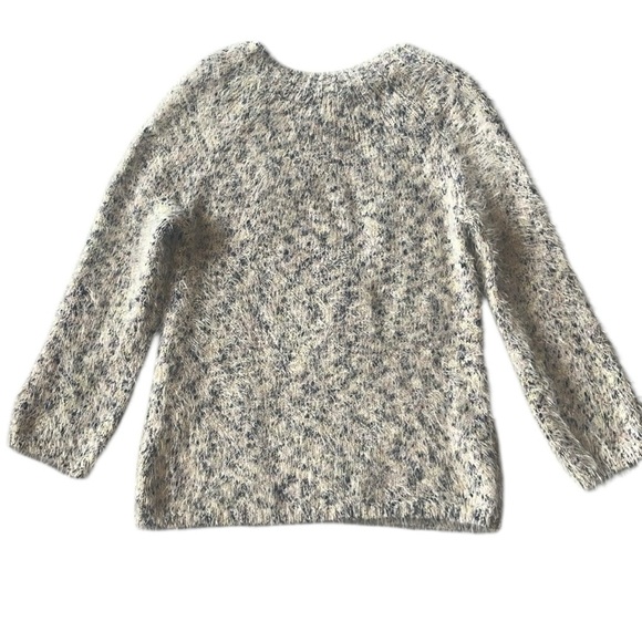 Lou & Grey Speckled Cream and Gray Sweater size Small - Picture 4 of 11